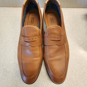 Johnston & Murphy Brown Leather Slip-On Loafers